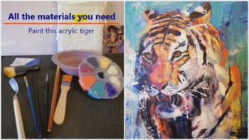 Paint a vibrant tiger with Box/materials