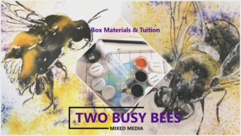 Brusho & mixed media Bees craft kit/box two tuitions