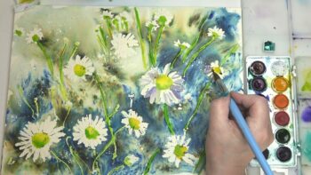 Paint Sparkling White Daisies Craft Kit - Image 5