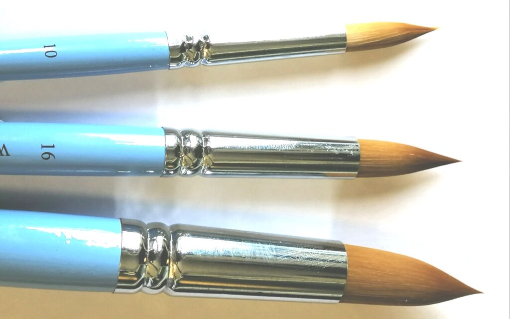 Marilyn Allis extra pointed Blue brushes
