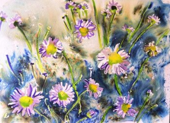 Paint Sparkling White Daisies Craft Kit