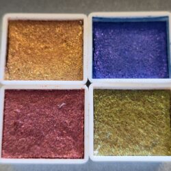 Colour shifting handcrafted high quality watercolours 4 half pans