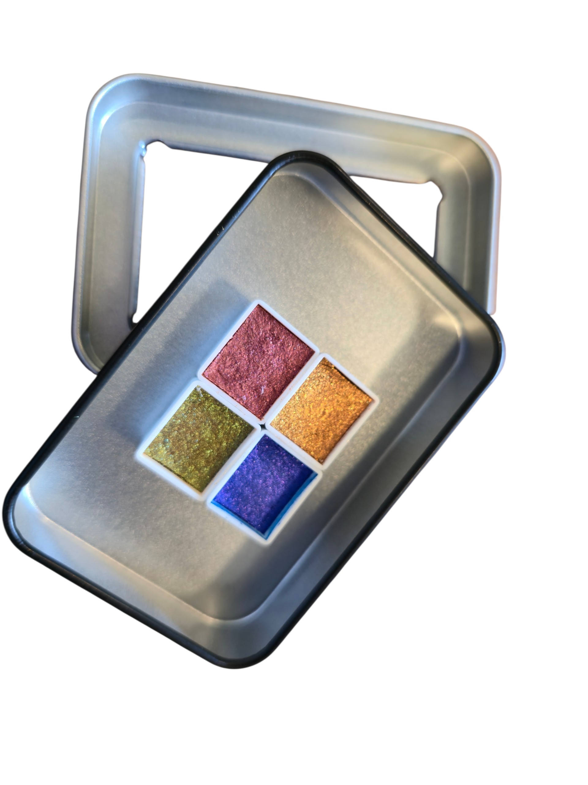 Colour shifting handcrafted high quality watercolours 4 half pans - Image 2