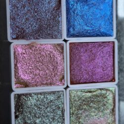 Colour shifting handcrafted high quality watercolours 6 half pans